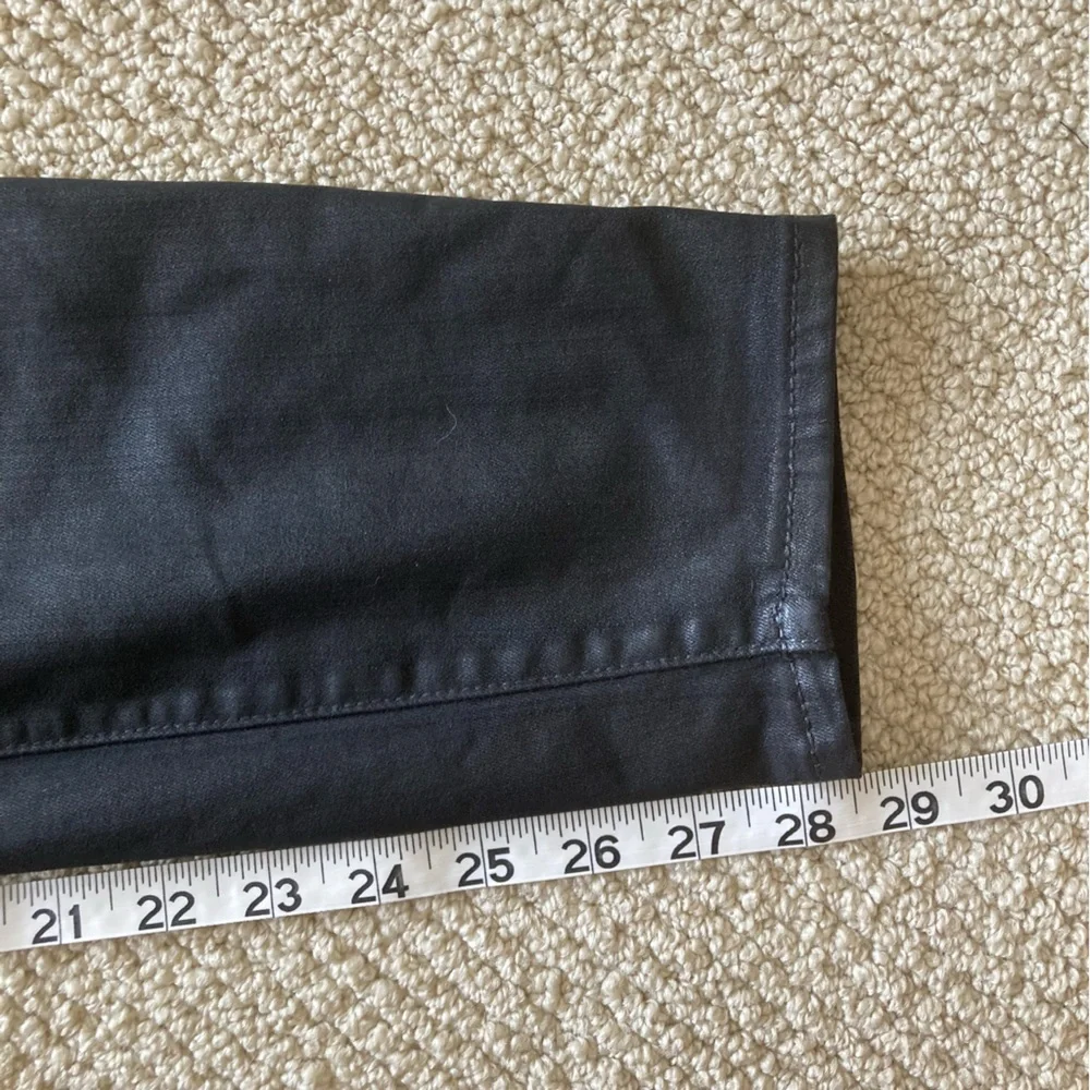 Gap 1969 Black Shine Skinny Legging Jeans Size 30 Stretch Pants Bottoms EUC
